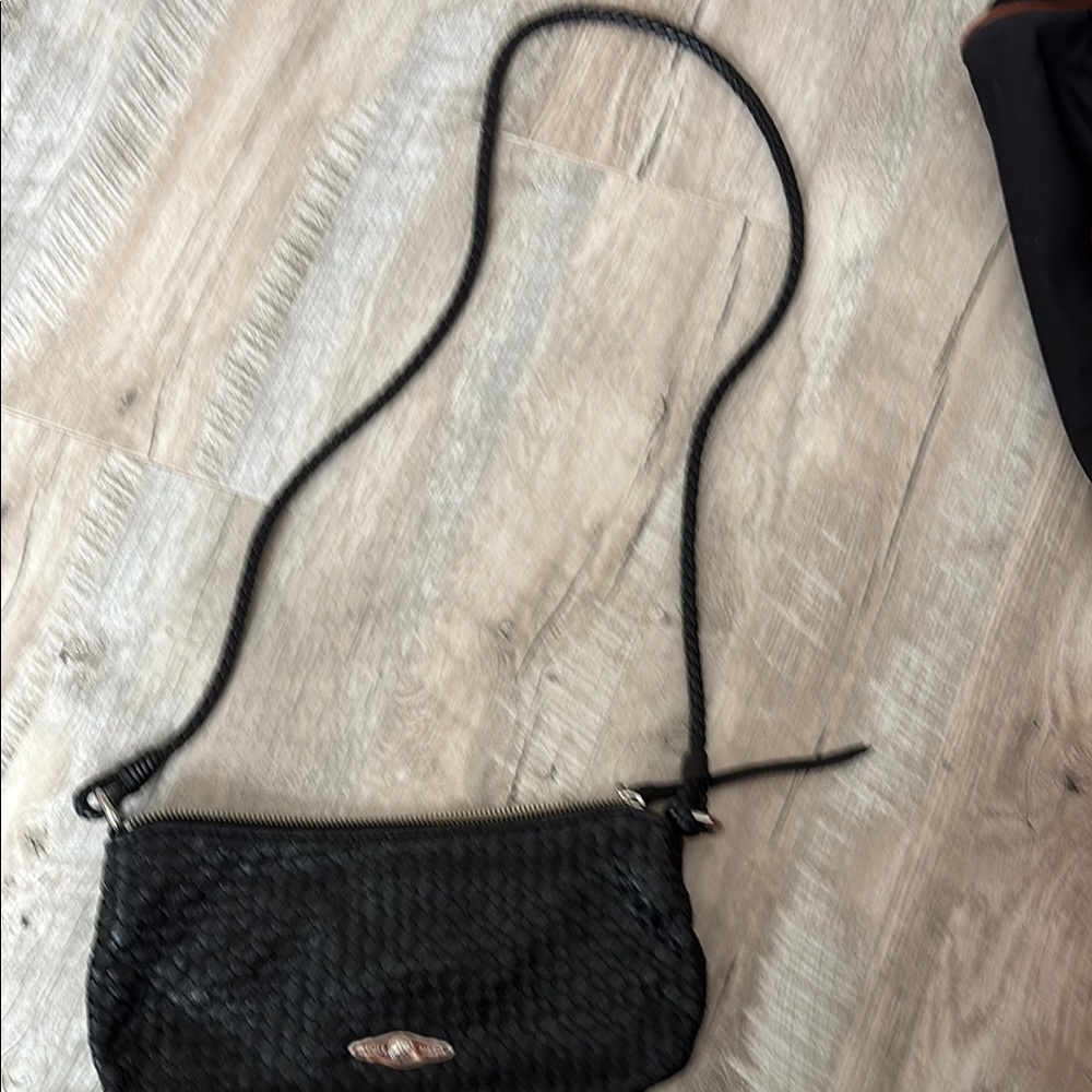 Elliott Lucca Black Textured Crossbody Bag